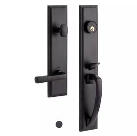 552085mb Signature Hardware Brass Entry Door Set No Backset Left Hand Matte Blck