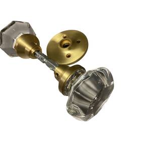 552098sb Signature Hardware Tama Privacy Interior Door Set No Backset - Brass