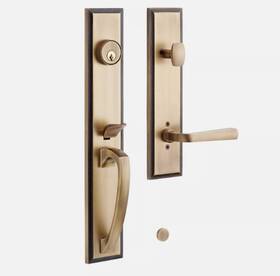 Mng-extr-5002 Signature Hardware 781889991664 552085ab Mng-extr-5002- Brass Entry Door Set - No Backset Lh