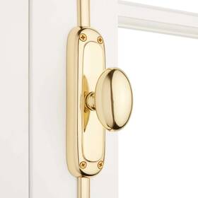 968340 Signature Hardware Classic Brass Oval Door Cremone Bolt - Polished