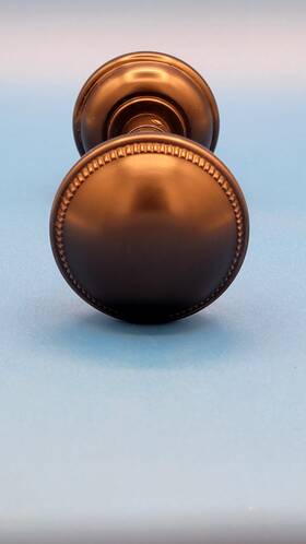 K129-orb Signature Hardware Solid Forged Round Small Bead Door Knob Oil Rubbed Bronze