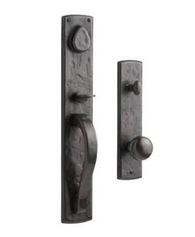 Sh287735 Signature Hardware Ellis Solid Bronze Entrance Door Set With Round Knob New
