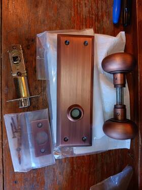 Sh552122orb Signature Hardware New York Passage Interior Door Set- Adjustable Backset - Oil Rubbed Bronze