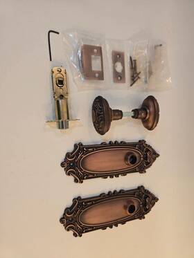 Sh552125orb Signature Hardware Victorian Passage Interior Door Set Brass Adjustable Backset Oil Rubbed Bronze