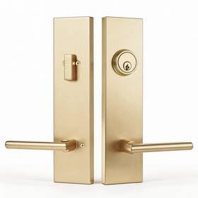 910094sb Silmium Heavy Duty Front Door Lock Set Modern Exterior Handle Nonhande