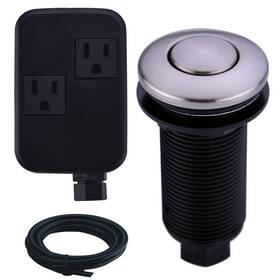 Sk40d03bn Sinkingdom Sinktop Air Switch Kit With Brushed Nickel Long Button Brass Cover For Garba