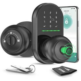 Ms-10c Sivmn Keypad Smart Door Lock With Knob Keyless Entry Fingerprint K