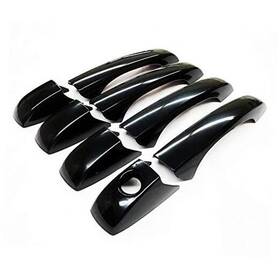 Dgcalza-1662-s Sizver Ultra Finish Glossy-black Series 8pcs Door Handle Covers Compatible With