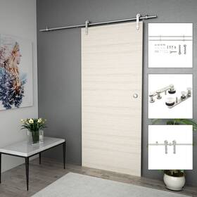 Sliding Door Hardware Kit 718475592815 72 Inch Stainless Steel Silver