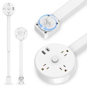 Af-02 Smblce Electrical Outlet Extender Stick With Usb Type-c Charging And 3 Ac Outlets
