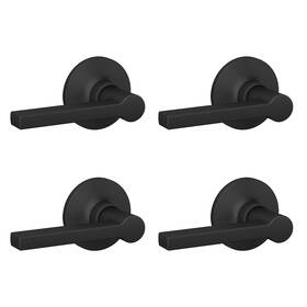 Xs10-4 Songzhihao Lock Scout Straight Lever With Round Trim Hall And Closet Door Handle Matte