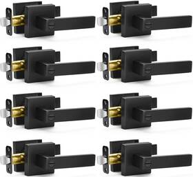 Sop-1145us Sopoby 8 Pack Matte Black Door Handles Privacy Levers Keyless Interior Knobs
