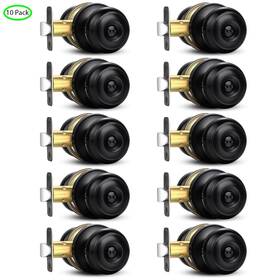 Sop-1152us Sopoby 10 Pack Privacy Door Knobs Matte Black Keyless Round Lock For Bedroom/bathroom