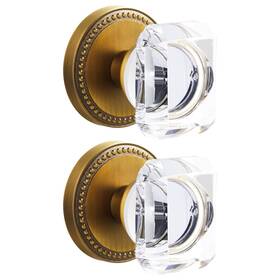B0d9cpkb5m Sorwduerm 2 Pack Antique Brass Crystal Glass Dummy Door Knobs Hallway Closet