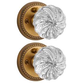 B0dhfqynz6 Sorwduerm 2 Pack Crystal Knobs Antique Brass Door Knob Interior Privacy
