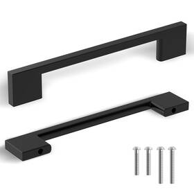 Sh3229-128-blk-5 Southern Hills Matte Black Cabinet Pulls - 5 Pack 128mm Handles For Kitchen