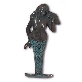 Ax-ay-abhi-07415 Spi Tropical Nautical Brass Mermaid Wall Hook Peg Decor