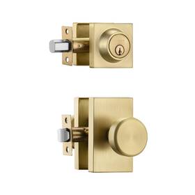 Cl-100sb Starpy 652805364452 Gold Door Knobs Interior With Lock Satin Brass Exterior Set D