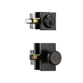 Starpy 794969794567 Aged Bronze Black Door Knobs Interior Exterior Knob With Deadbolt Lock S