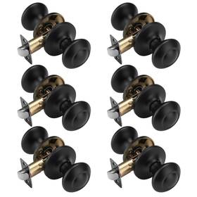 B0fvwzdx1b Starpy 6 Pack Black Door Knobs Interior Non Locking Hall Knob Vintage Doo