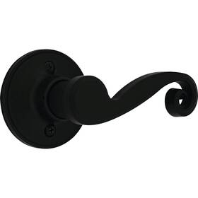 L6x904rb Steel Pro Matte Black Right Hand Dummy Door Lever