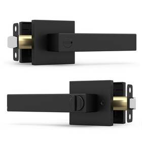Stylware 781111264979 Privacy I Lever Door Handle Set For Hallway Closet And Bathroom Reversible Des