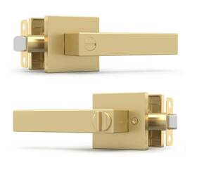 Stylware 781111265006 Door Handle - Interior Reversible Gold 1 Pack Privacy Satin Brass