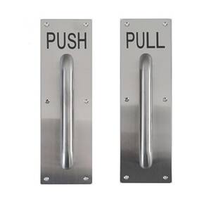 Suermany 705888717476 304 Stainess Steel Door Handle Push And Pull Plate Commercial Wi