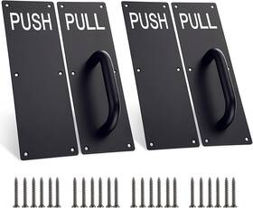 Ulsmc00739 Sumnacon 2 Sets Stainless Steel Door Handles Pull And Push Plate Handle For Office
