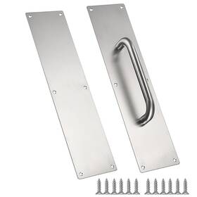 Ulsmc01723 Sumnacon 1 Set 16 Inch Stainess Steel Door Handle Pull And Push Plate - Heavy Duty Silver Ga