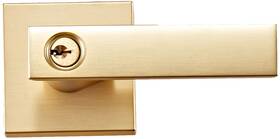 Ct107-sb Sure-loc Ct107 Cortina Single Cylinder Keyed Entry Door Lever Set - Brass