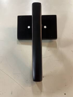 Ln101-fbl Sure-loc Ln101 Fbl Logan Passage Door Lever Set With Rectangle Rose - Flat Black