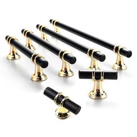 10248 Susenya T Bar Handle Black Cabinet Handles Dresser Drawer Pulls 7.6 Inch Hole Centers