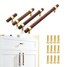 Susenya B08nzvm9sb Single Hole T Bar Knob Cabinet Knobst Knobs For Dresser Drawerswooden