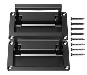 Syine Hs-025b 2 Pack Black Zinc Alloy Recessed Door Pull Handle Flush H