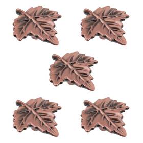 Add0240 T Tulead 5pcs Leaf Door Knob Zinc Alloy Cupboard Handles Vintage Drawer