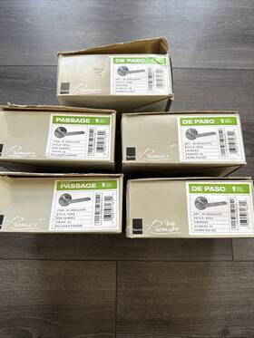 30-d006234-pc Taymor Vega Round Rosette Interior Passage Door Lever Modern Style Lot Of 6