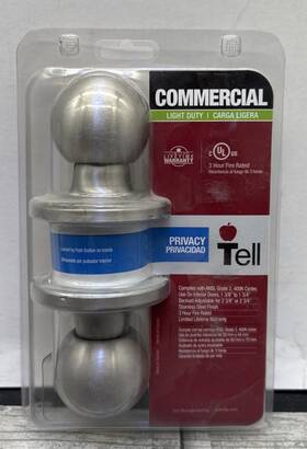 Cl500052 Tell Manufacturing Door Knob-tell Light Duty Empire Satin Stainless Steel Privacy 3 Hour Fire Rated