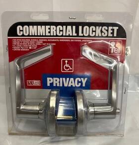 Lc2476ctl Tell Manufacturing Cortland Satin Chrome Heavy-duty Privacy Bed/bath Door Lever By Manufactur