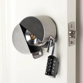 Temeili 793288010518 Door Handle Lock Device - Prevents Turning Of Knob And Access To Keyhole