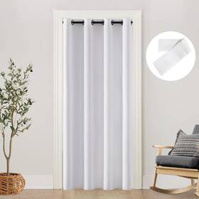 Textile 726084699670 Closet Doors Sliding Panel Curtain For Faux Accordion 48 X 80 Puertas Para