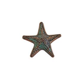 Tg Llc 787790150039 Treasure Gurus Metal Verdigris Copper Starfish Cabinet Door Dresser Drawer Kn
