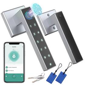 Tgcfing 331670497618 Fingerprint Door Lock Keyless Entry With Handle Smart Bluetooth F