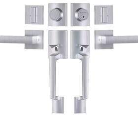 Singlegdd2 Ticonn Double Front Door Handle Set Heavy Duty Square Lever And
