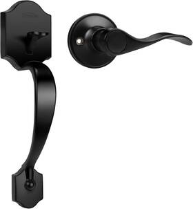 Dl9850 Tinewa Single Cylinder Exterior Handleset Keyless Front Door Handle With Lever Inside