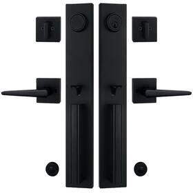 Tmc 131637229749 Double Door Handlset For Front In Matte Black Keyed Entry Handle An