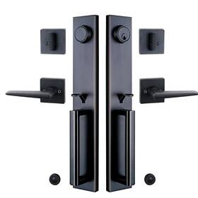 Tmc 131637261466 Double Door Handlset For Entry Aged Bronze Finish