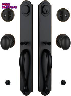 Tmc 313046357350 Double Door Handleset With Knob Handle For Front In Aged Bronze New