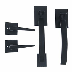 Tmc Handleset For Front Door Side And Back Matte Black Open Box