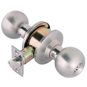 Toledo 871193001279 Satin Stainless-steel Double Cylinder Keyed Entry Door Knobset